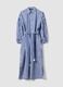Blue striped pure cotton maxi dress_4