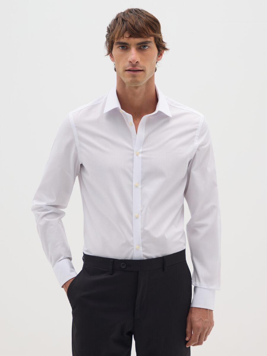 Slim Fit White Shirt_0