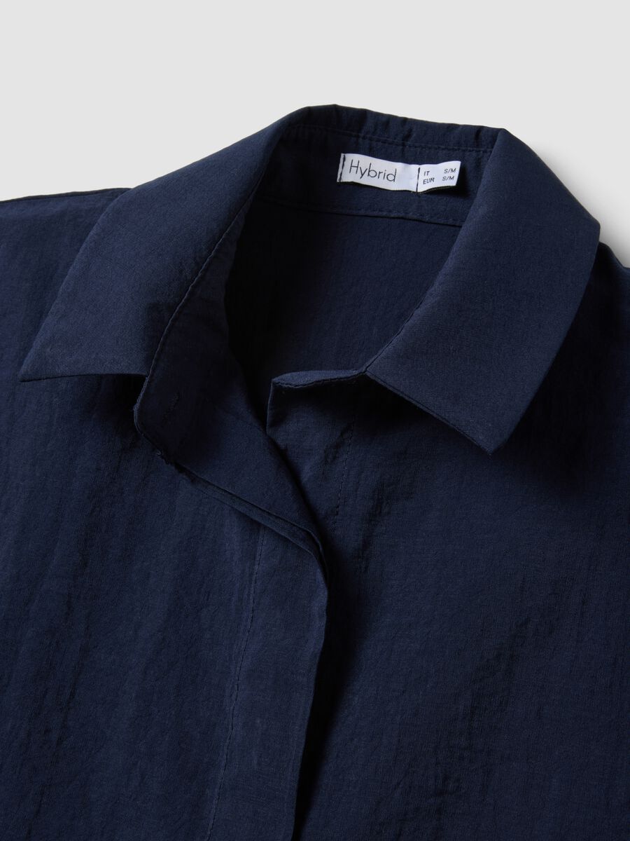 Blue viscose-blend shirt_1