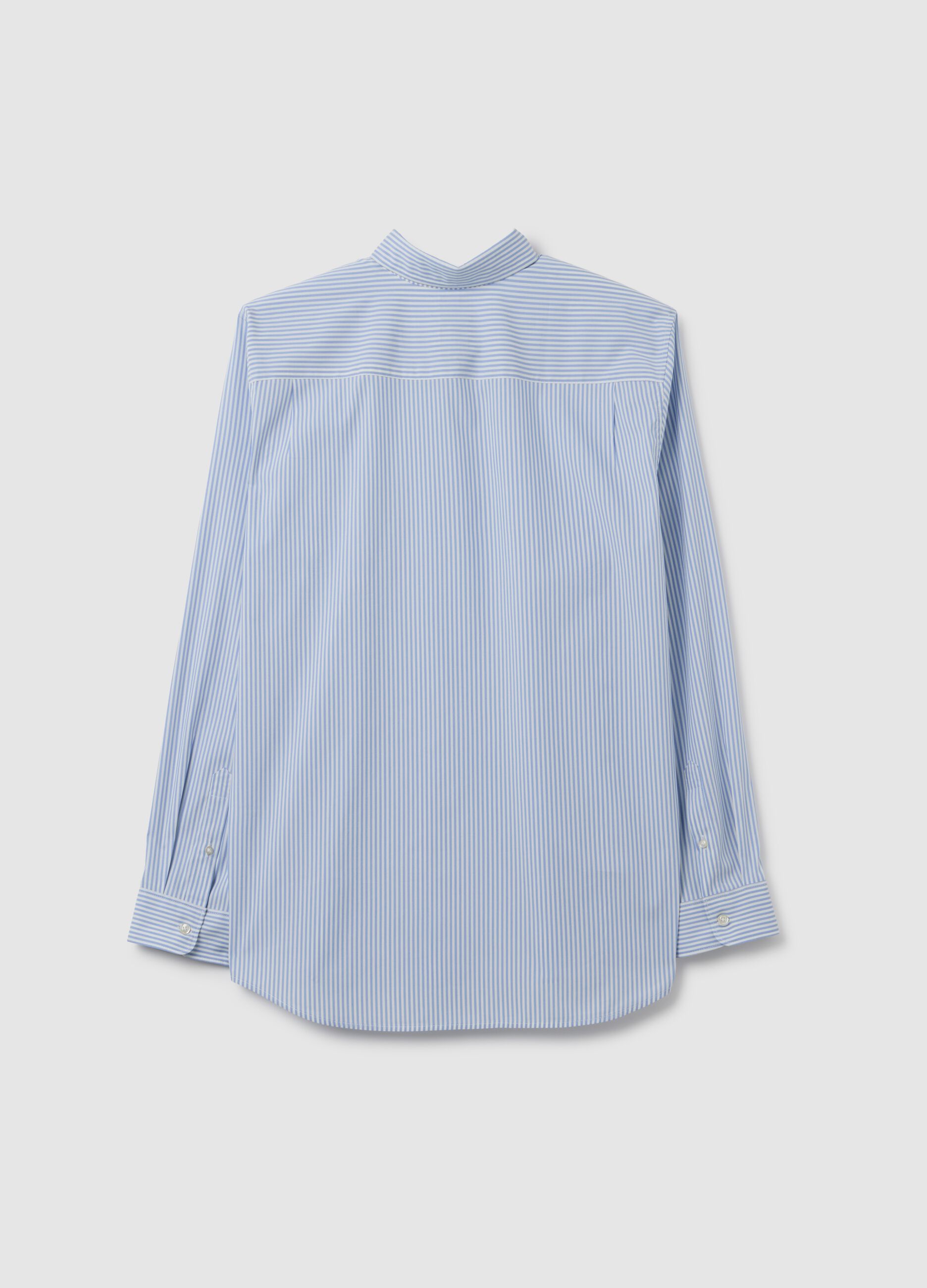 Regular-fit shirt in striped Coolmax® poplin