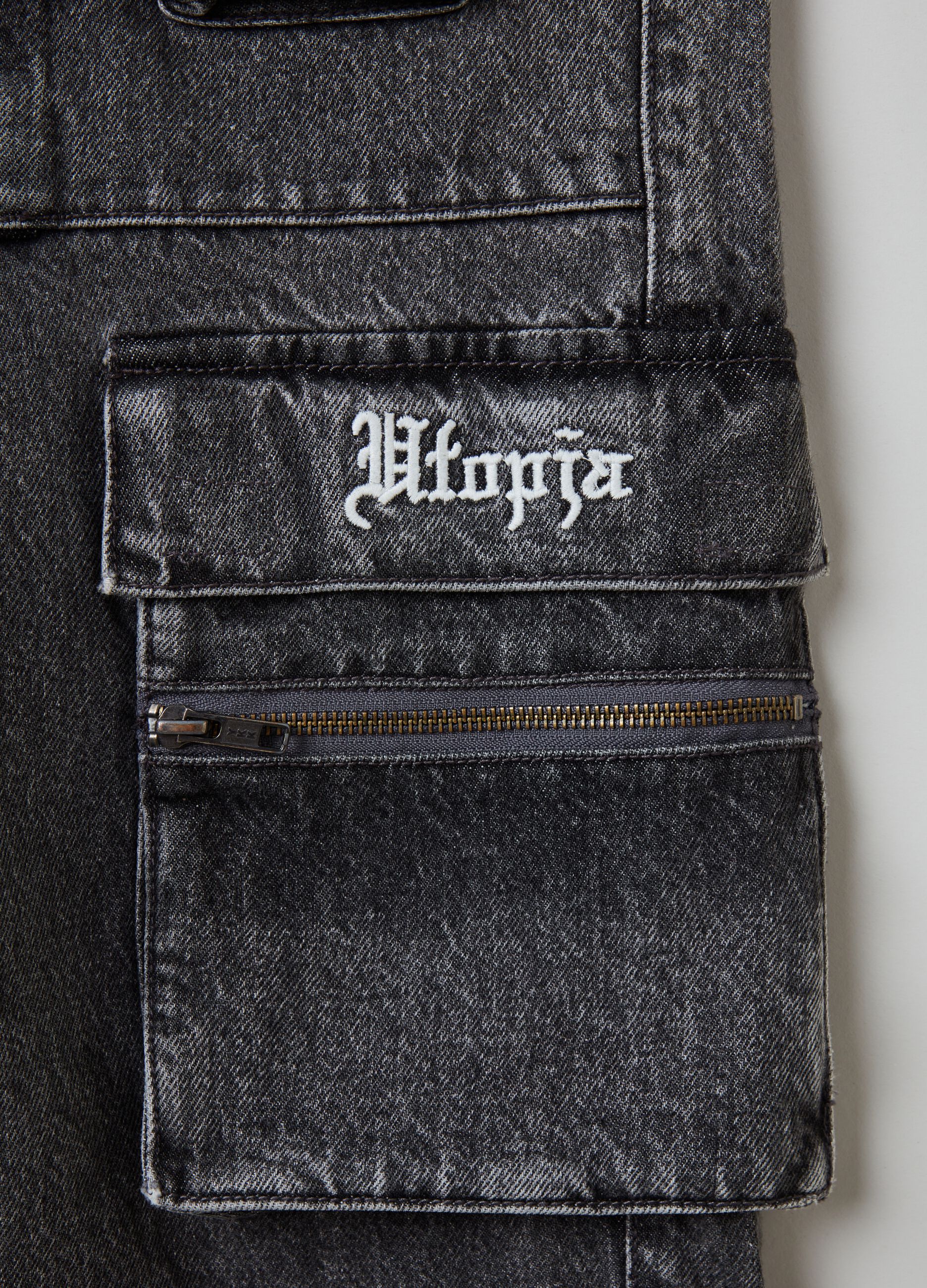 Multi Pocket Cargo Denim Vintage Grey_8
