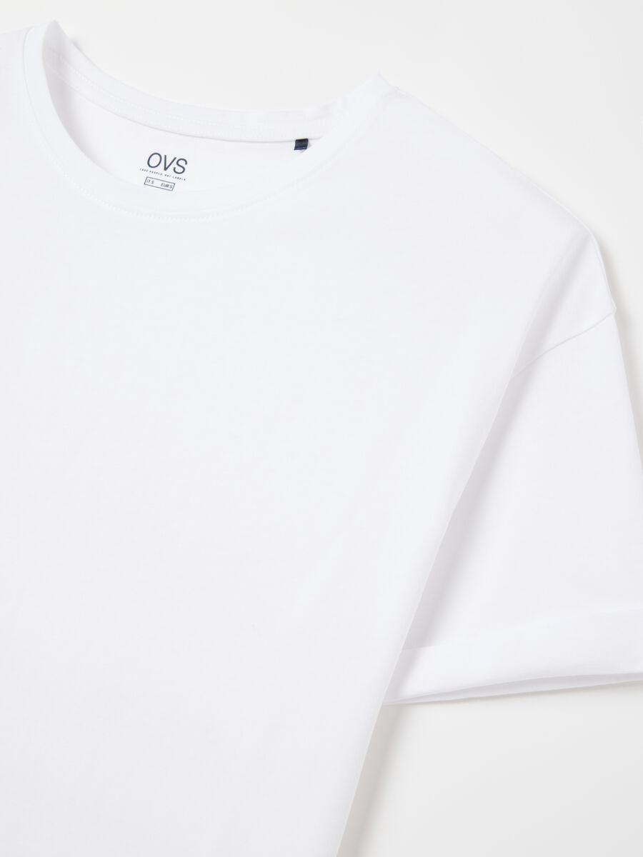White boxy-fit T-shirt in cotton_5