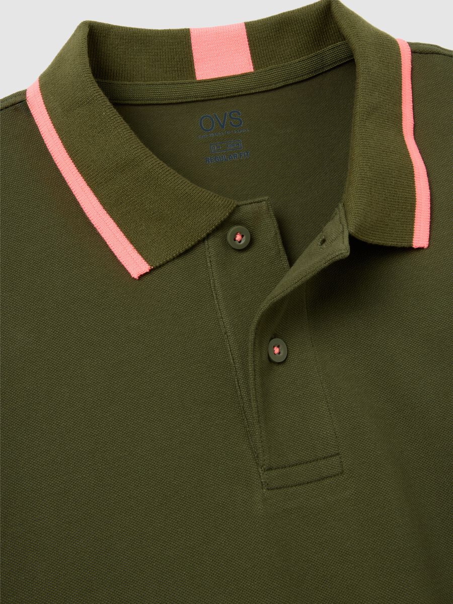 Men's multicolour stretch cotton polo, regular fit_5