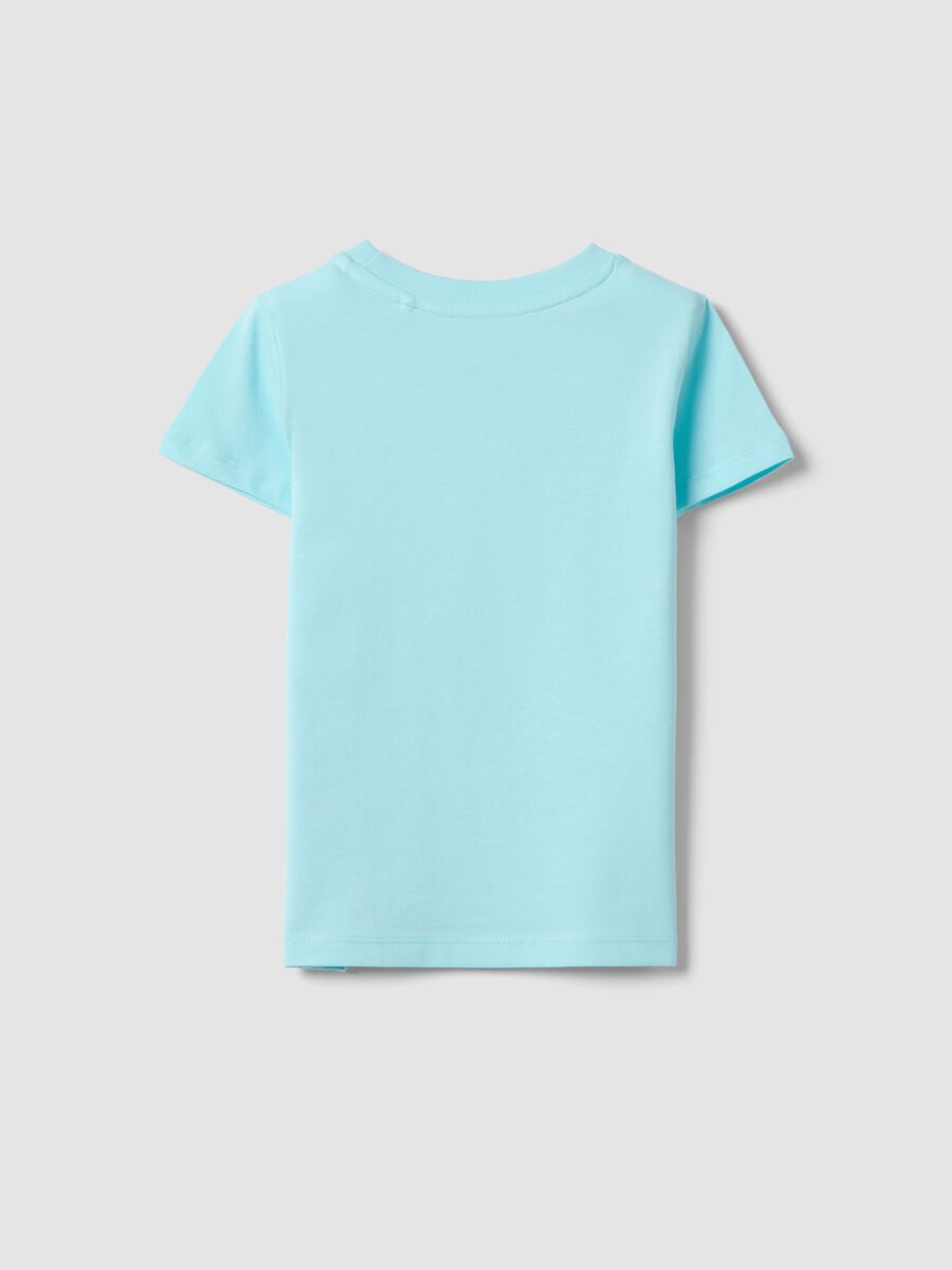 Children's light blue pure cotton t-shirt with unicorn, regular fit_1