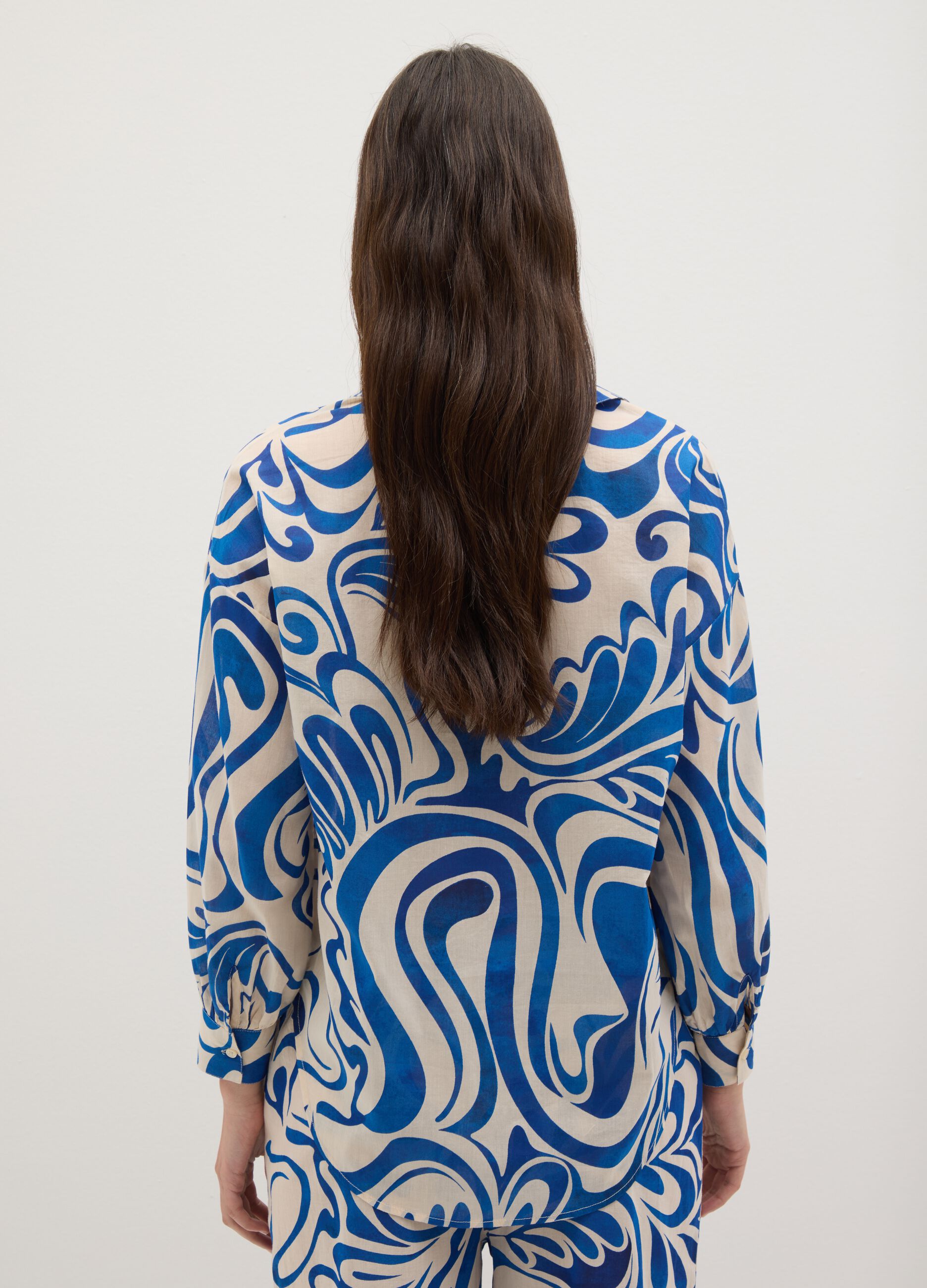 Ladies' ensemble in pure cotton multicolour regular fit