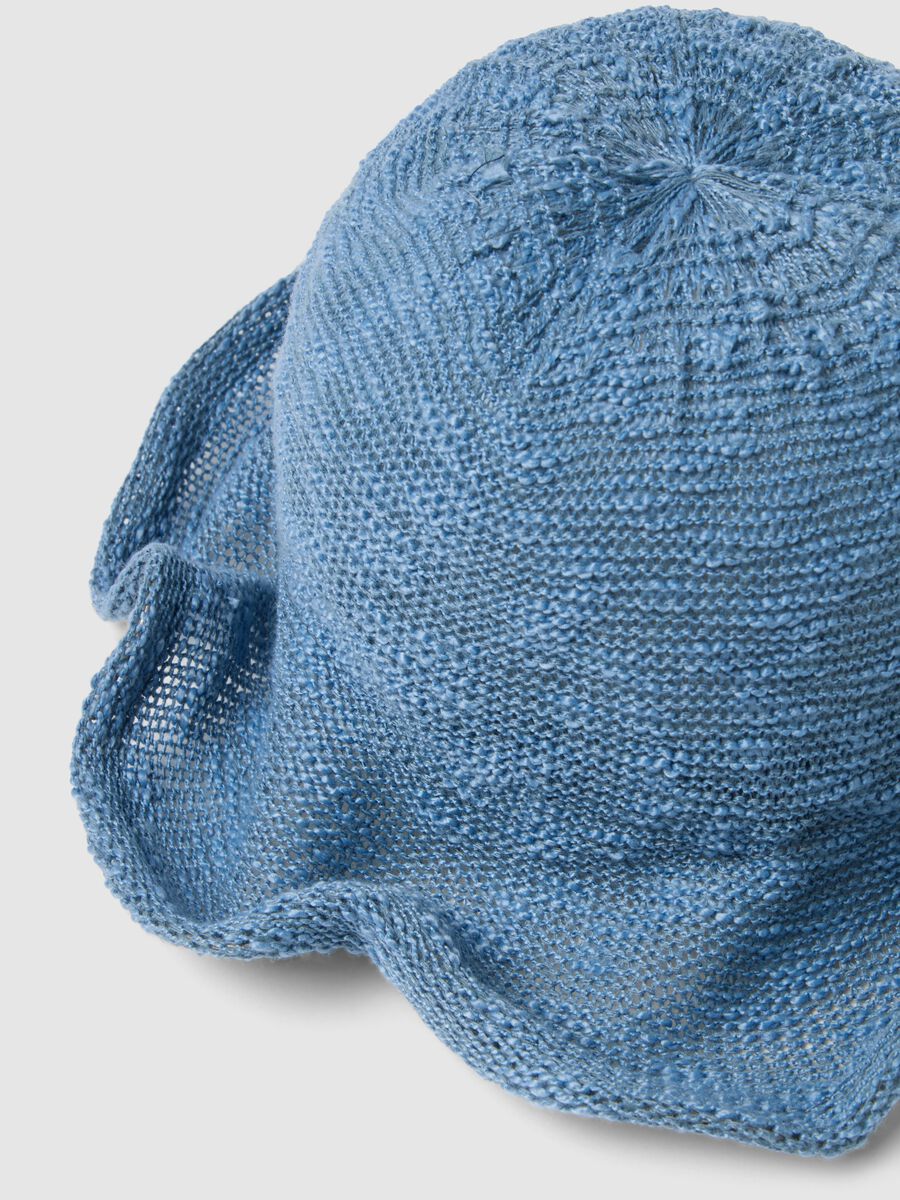 Light blue jersey knit cloche hat_2