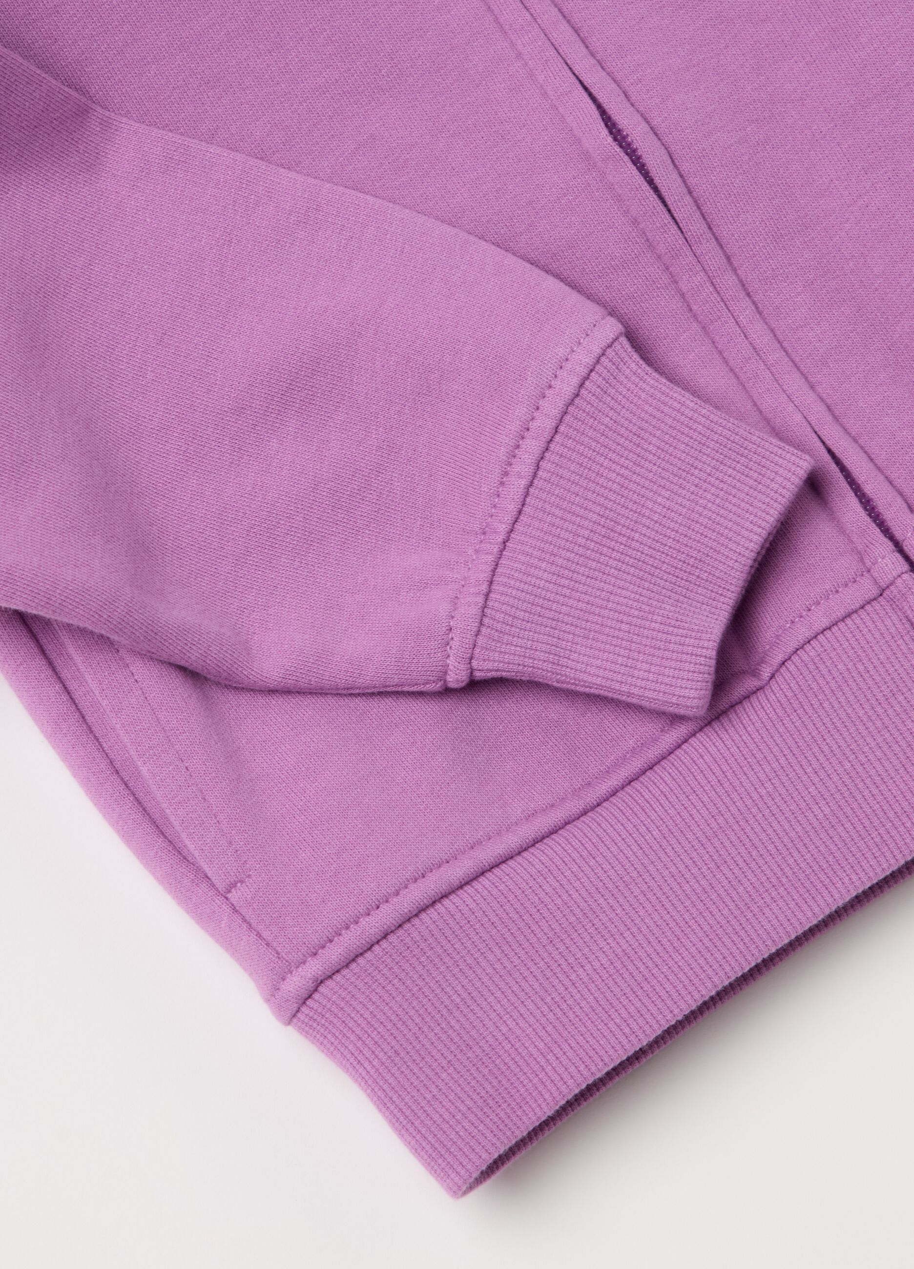 Full-zip sweatshirt in French terry with hood