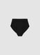 Black high-waisted Brazilian briefs in stretch fabric with a shaping effect_4