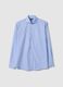 Regular fit blue shirt with French collar_4