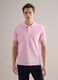 Short-sleeve polo in pure pink cotton regular fit_0