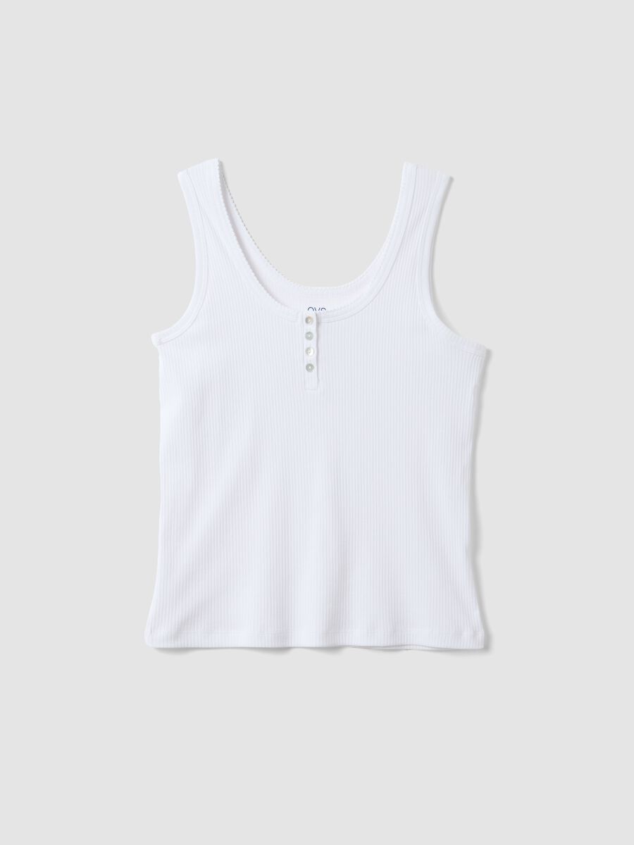 Maglietta in puro cotone bianca regular fit con collo serafino_4