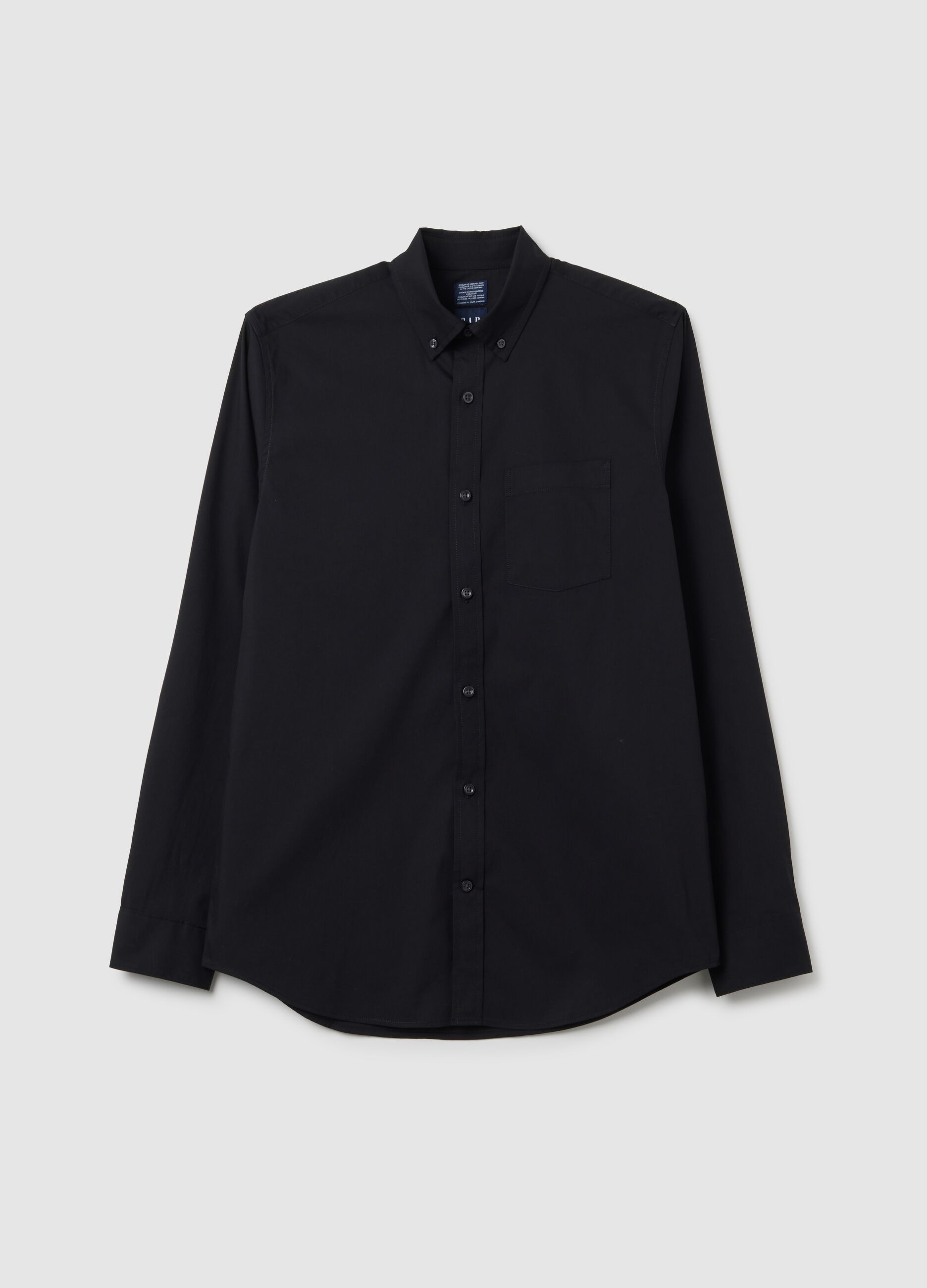 Camicia regular fit in popeline con tasca