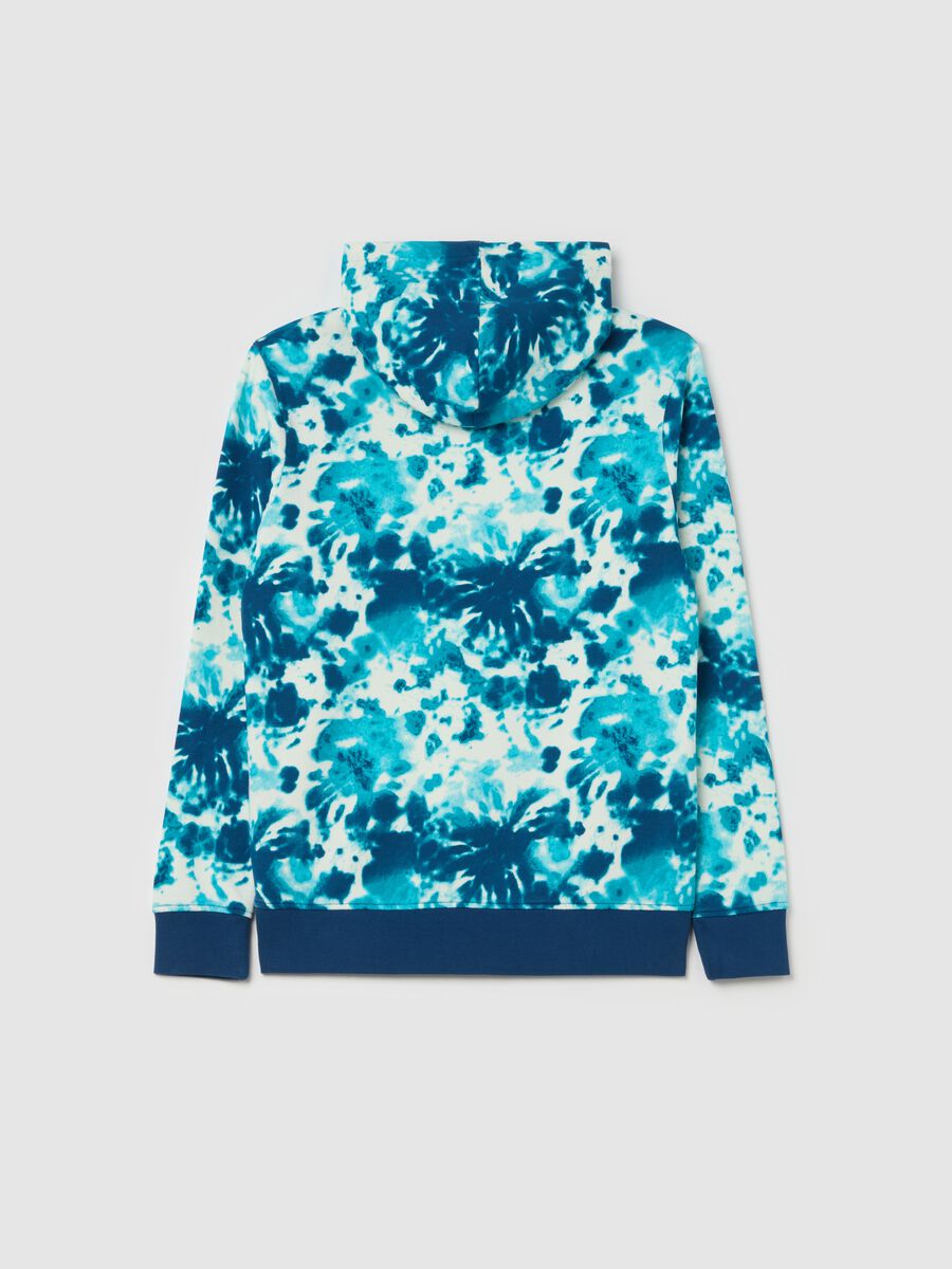 Tie Dye sweatshirt in French terry with hood_4