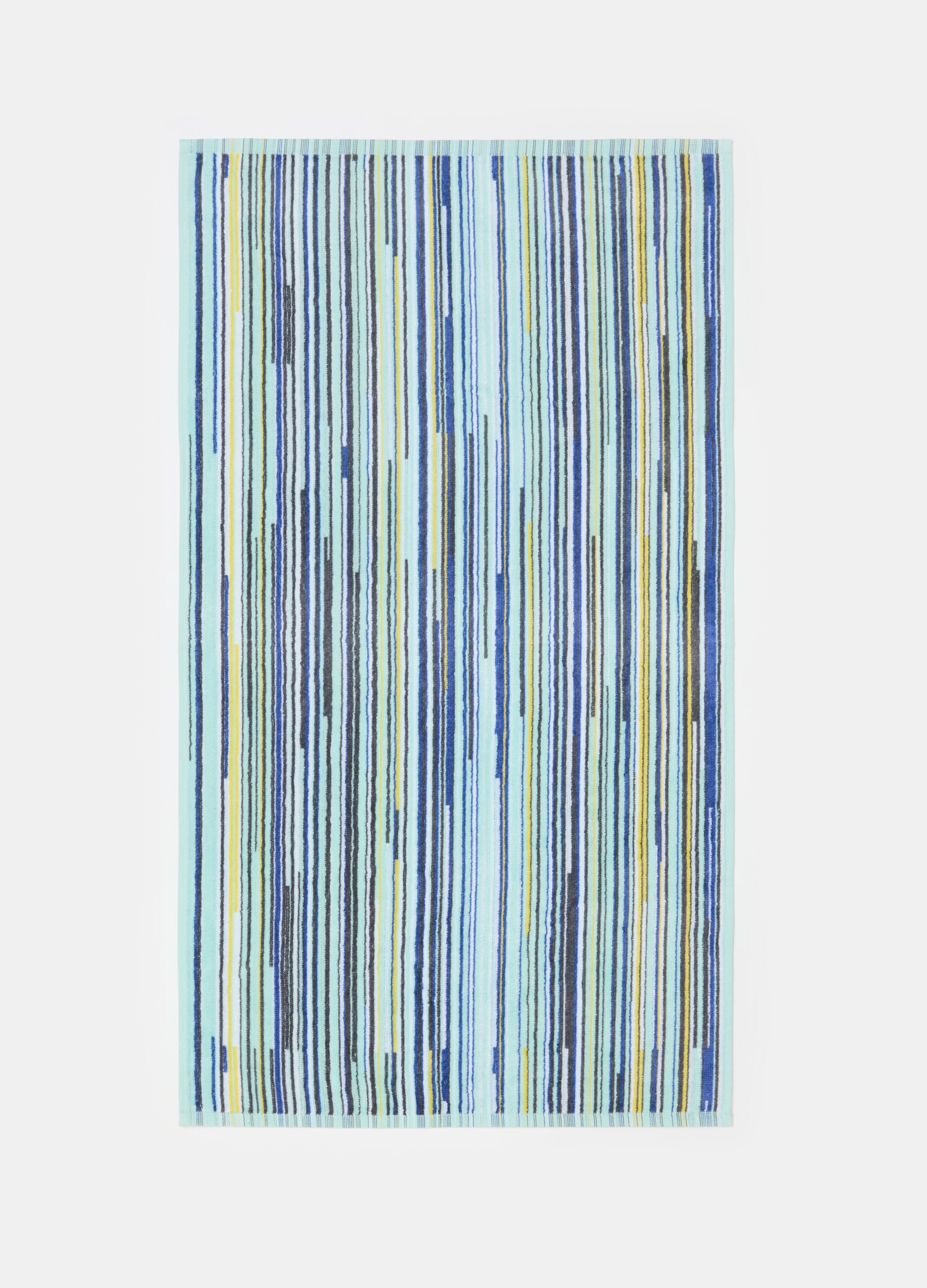 Face towel with striped pattern