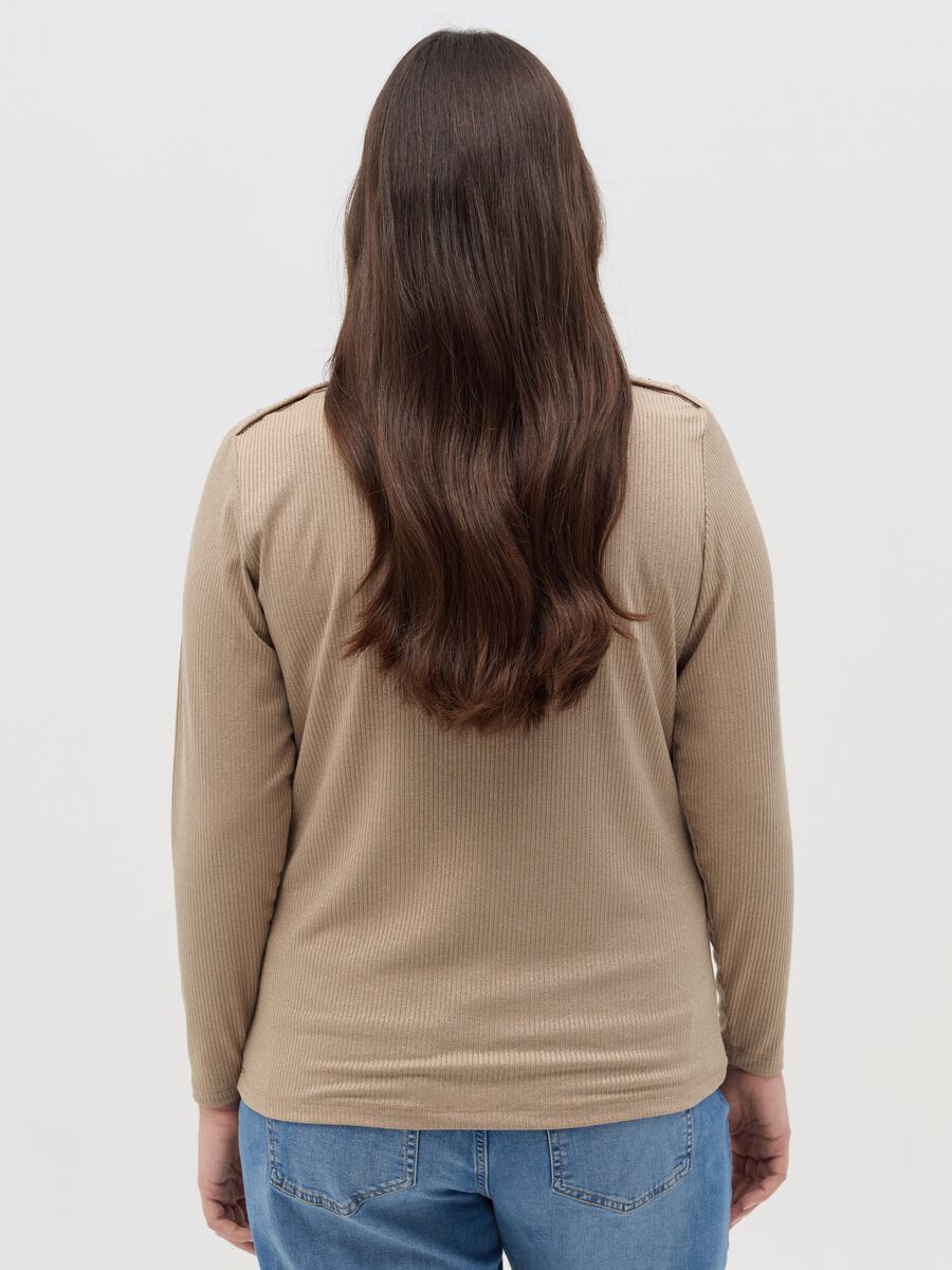 Curvy ribbed T-shirt in lurex_3