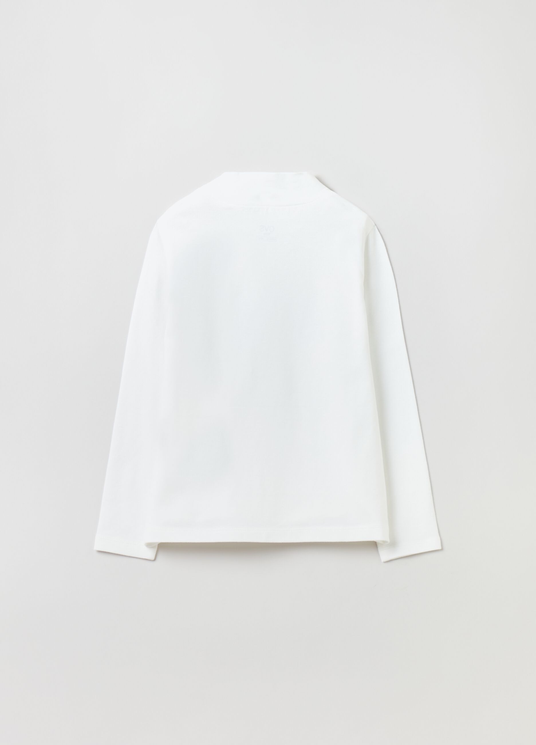 T-shirt a maniche lunghe con collo alto_1