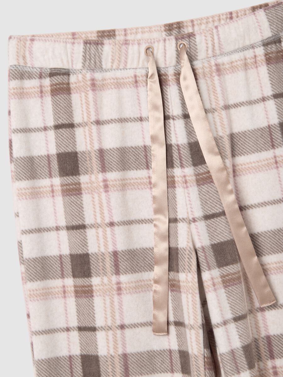 Pantaloni pigiama in pile rosa_5