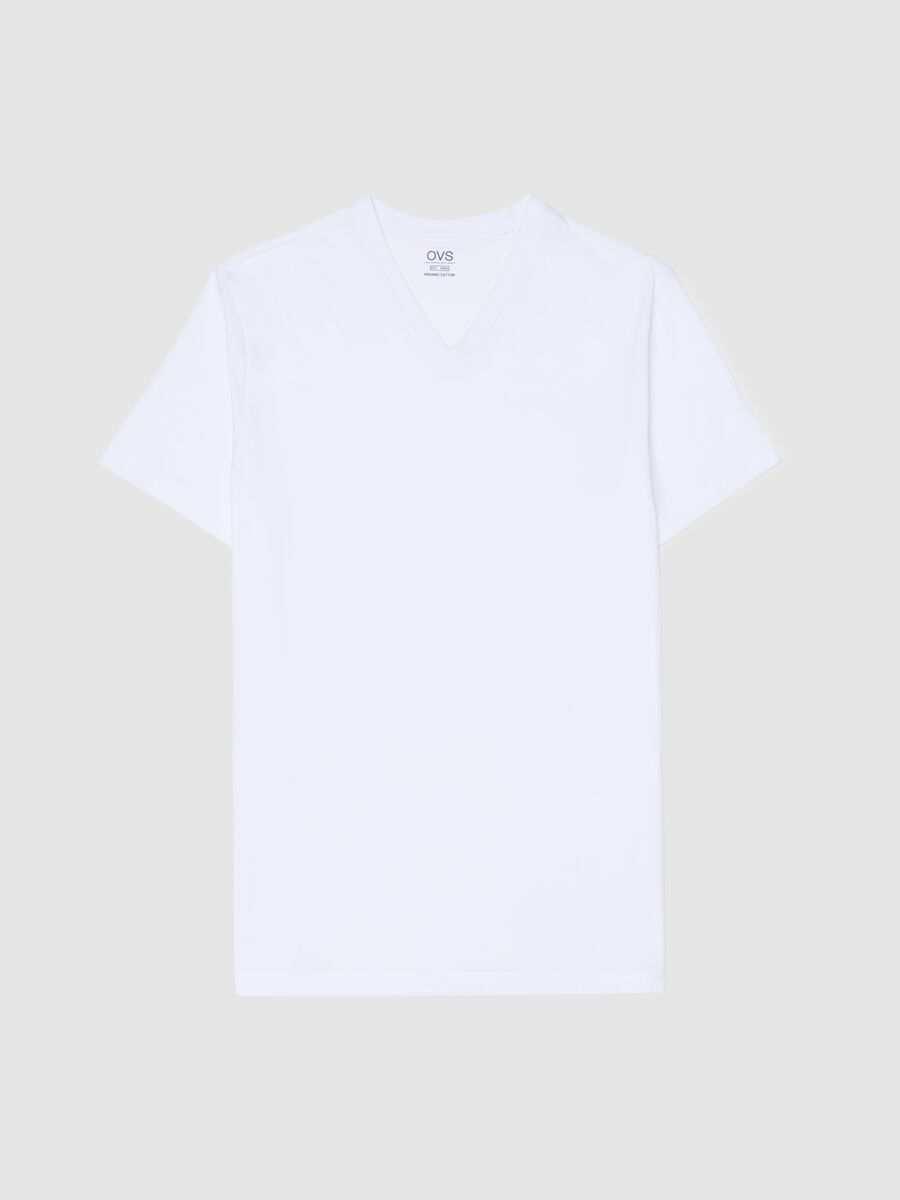 Organic cotton undershirt with V neck_4