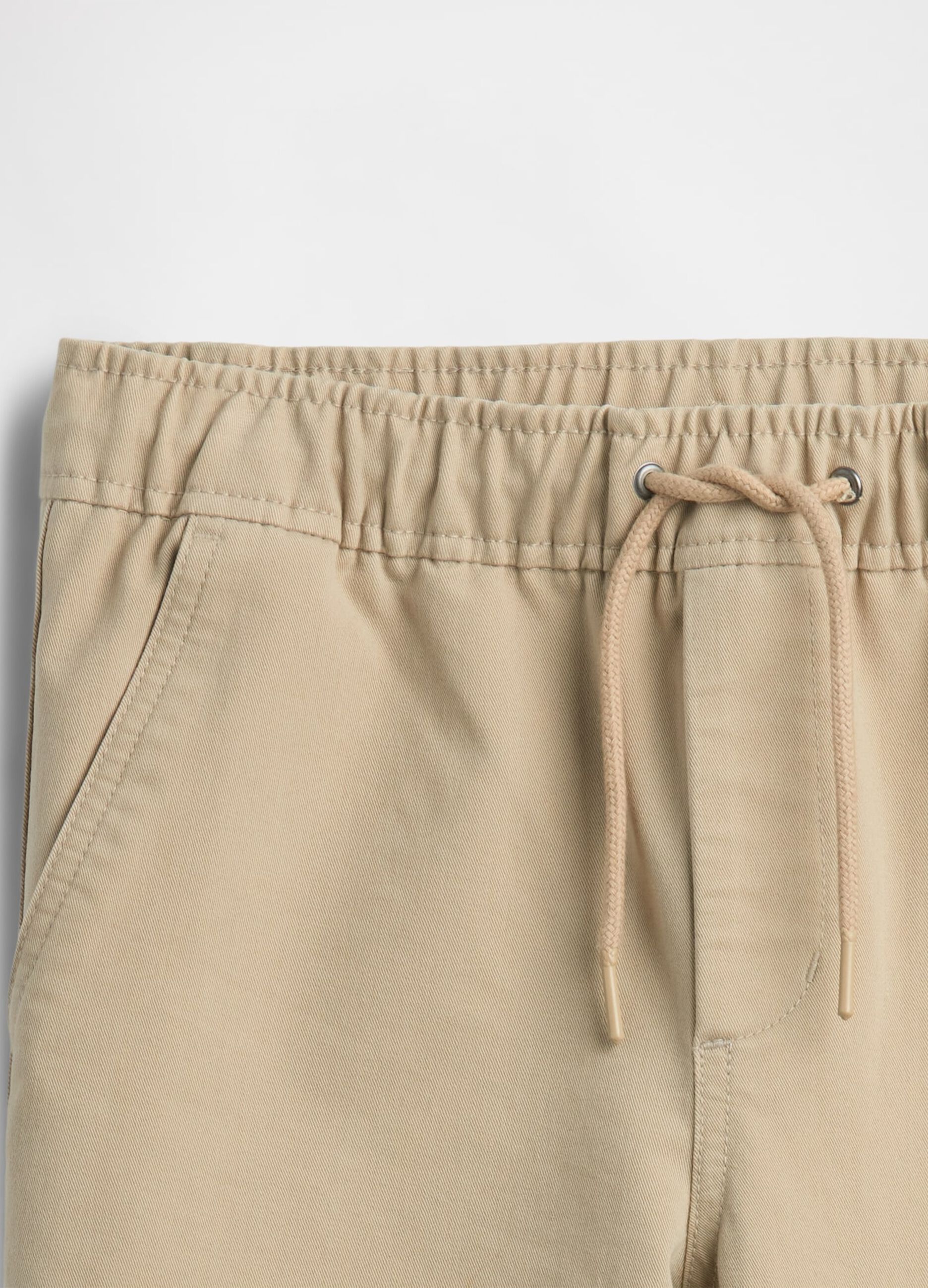 Pantaloni beige regular elasticizzati