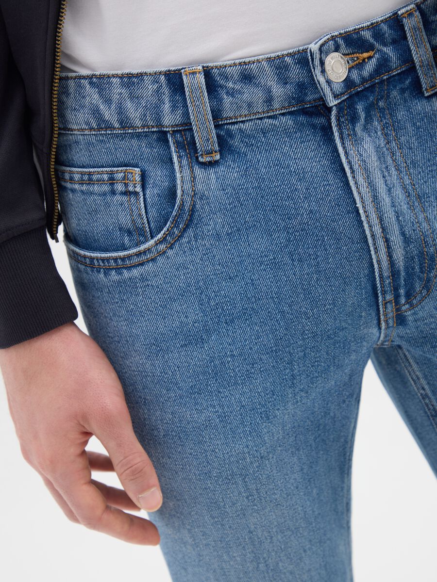 Blue Slim Fit Denim Jeans_3