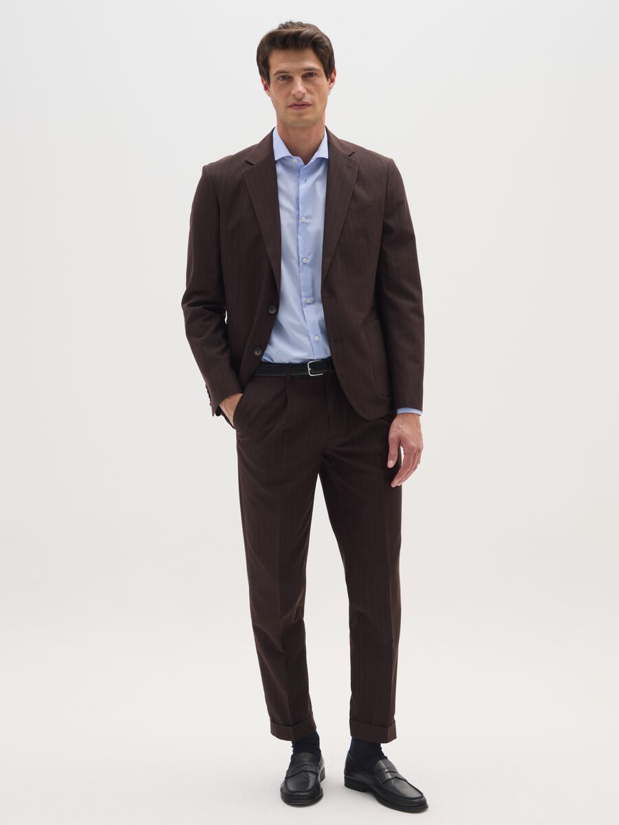 Blazer marrone slim fit_1