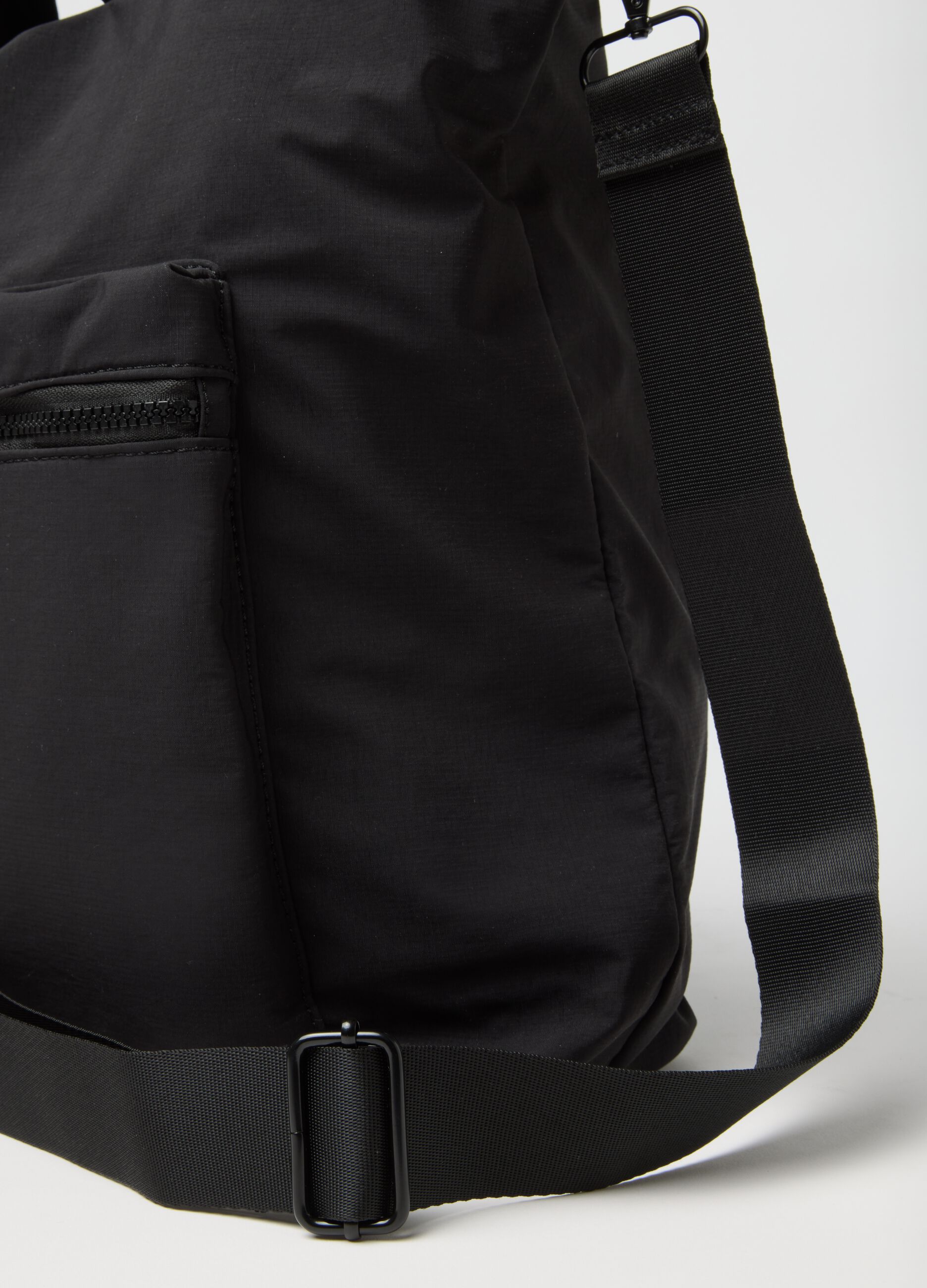 Borsa in misto nero con manici