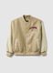 Beige boy's bomber with regular fit and buttons_3