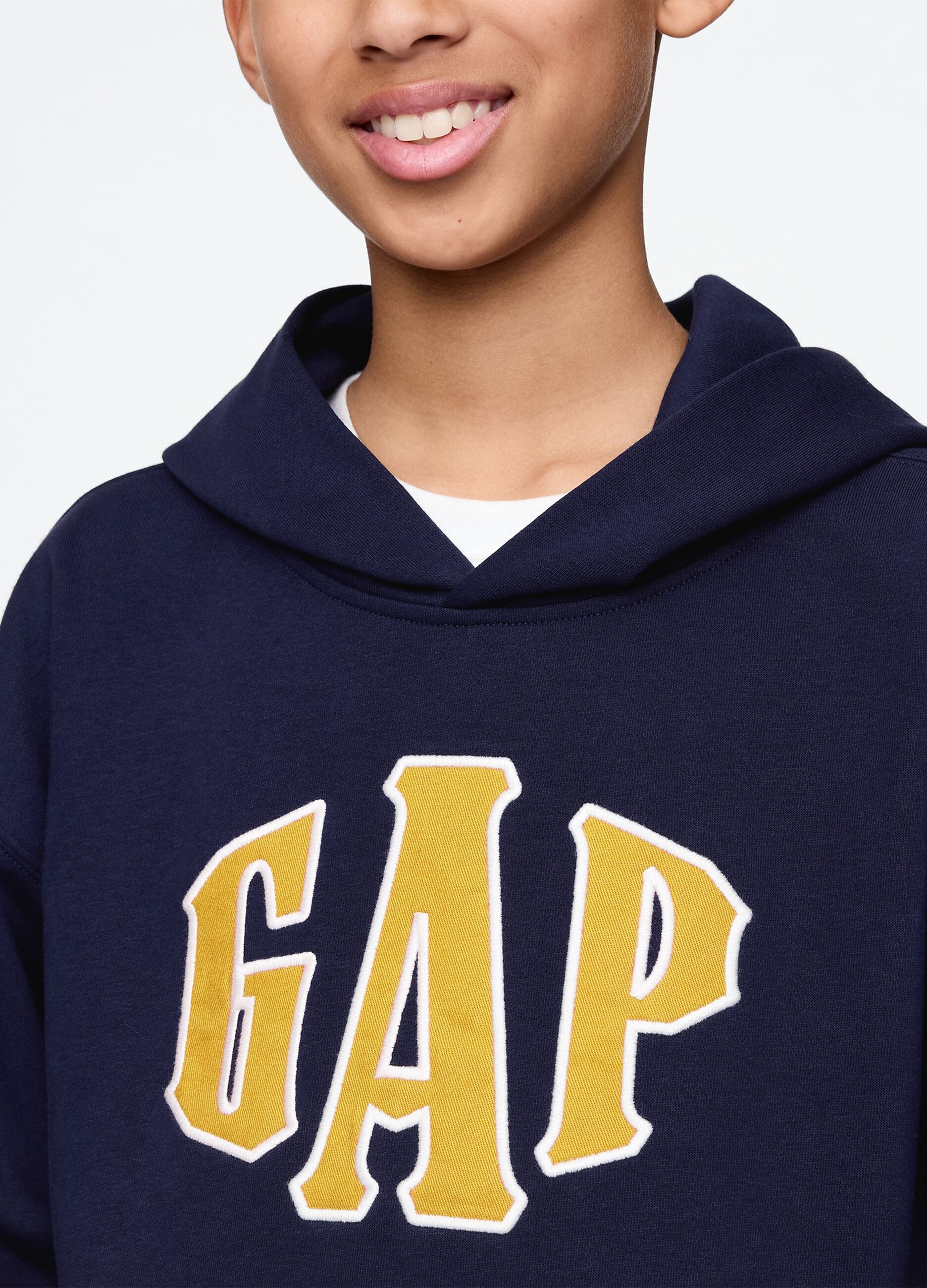 Blue hoodie with GAP logo