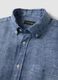 Light blue pure linen shirt with button-down collar, regular fit_5