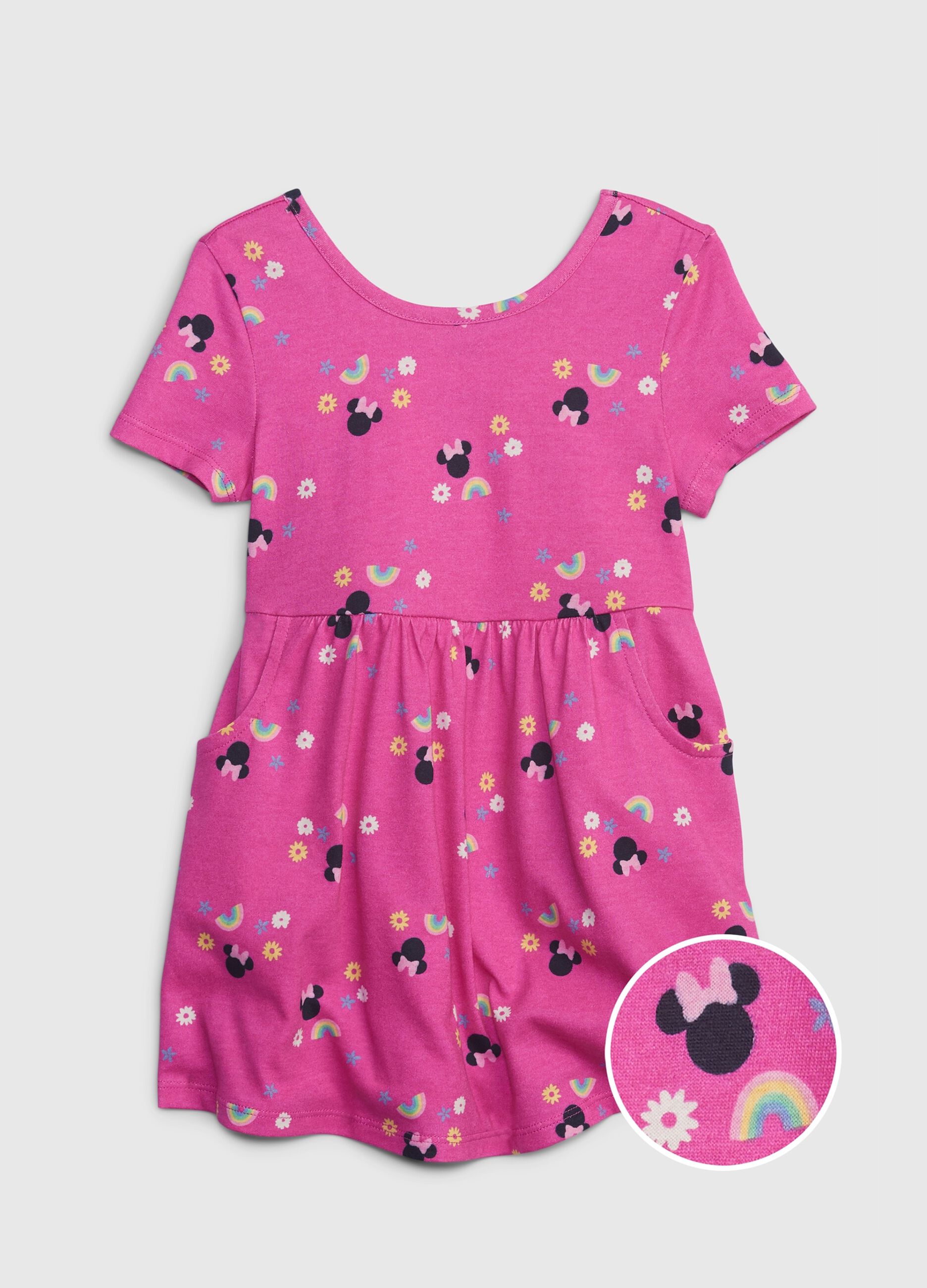 Vestito corto con stampa Disney Minnie 