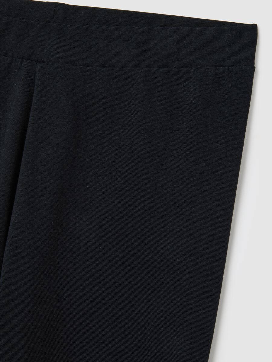 Leggings in cotone elasticizzato nero skinny_5