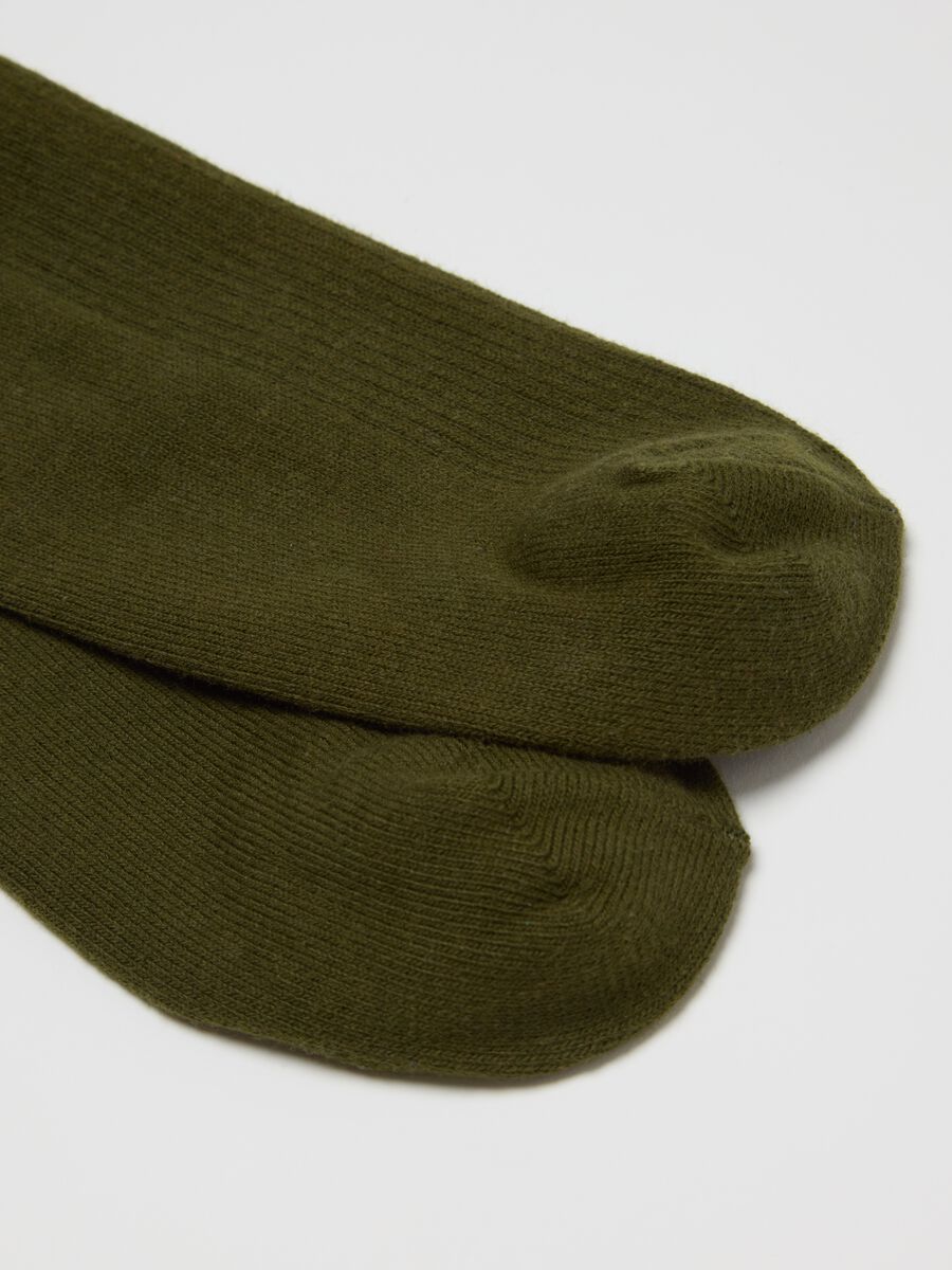 Calze midi verdi in misto cotone_2
