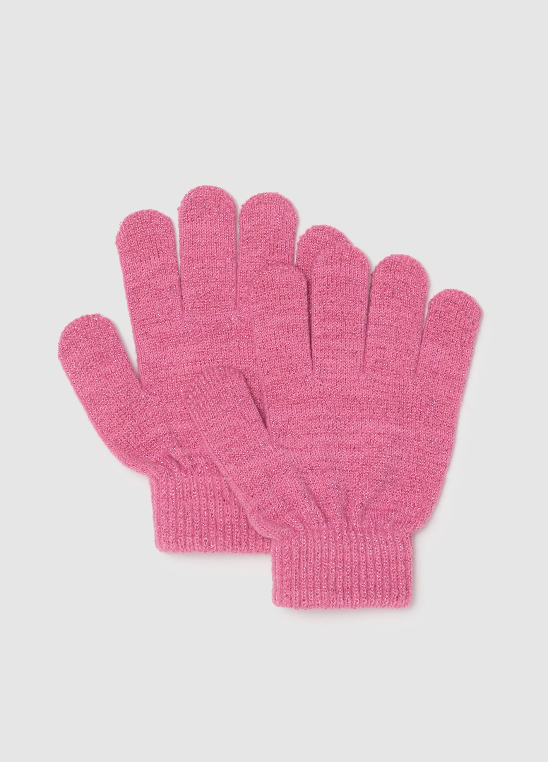 Pink Girls' Gloves