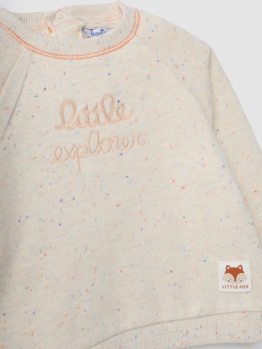 Beige organic cotton-blend sweatshirt and joggers set_3