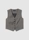 Grey regular fit waistcoat with buttons_4