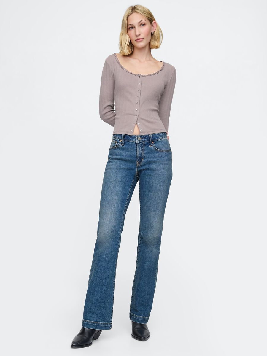 Wide-leg cotton blend jeans Gap_0