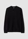 Black crew-neck jersey knit jumper, regular fit_0