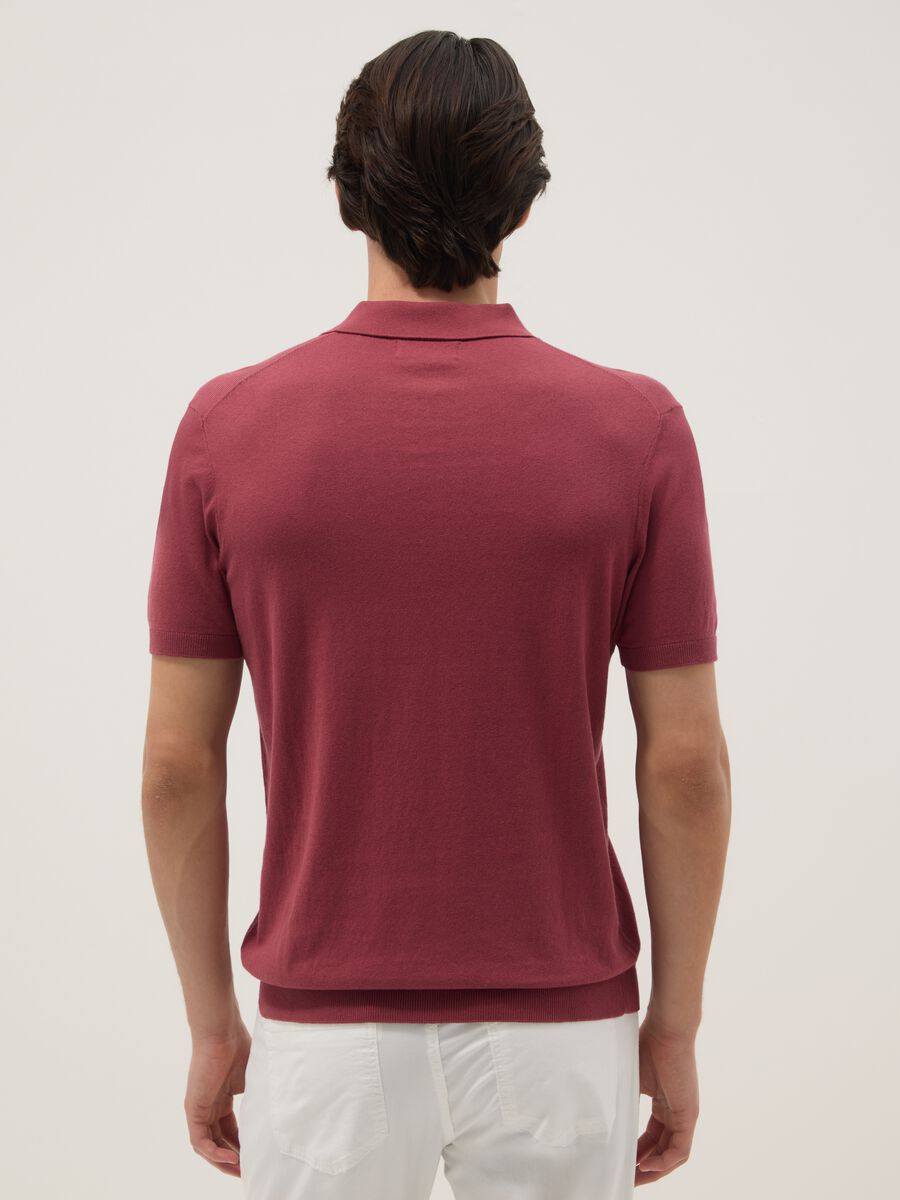 Red pure cotton polo regular fit_2