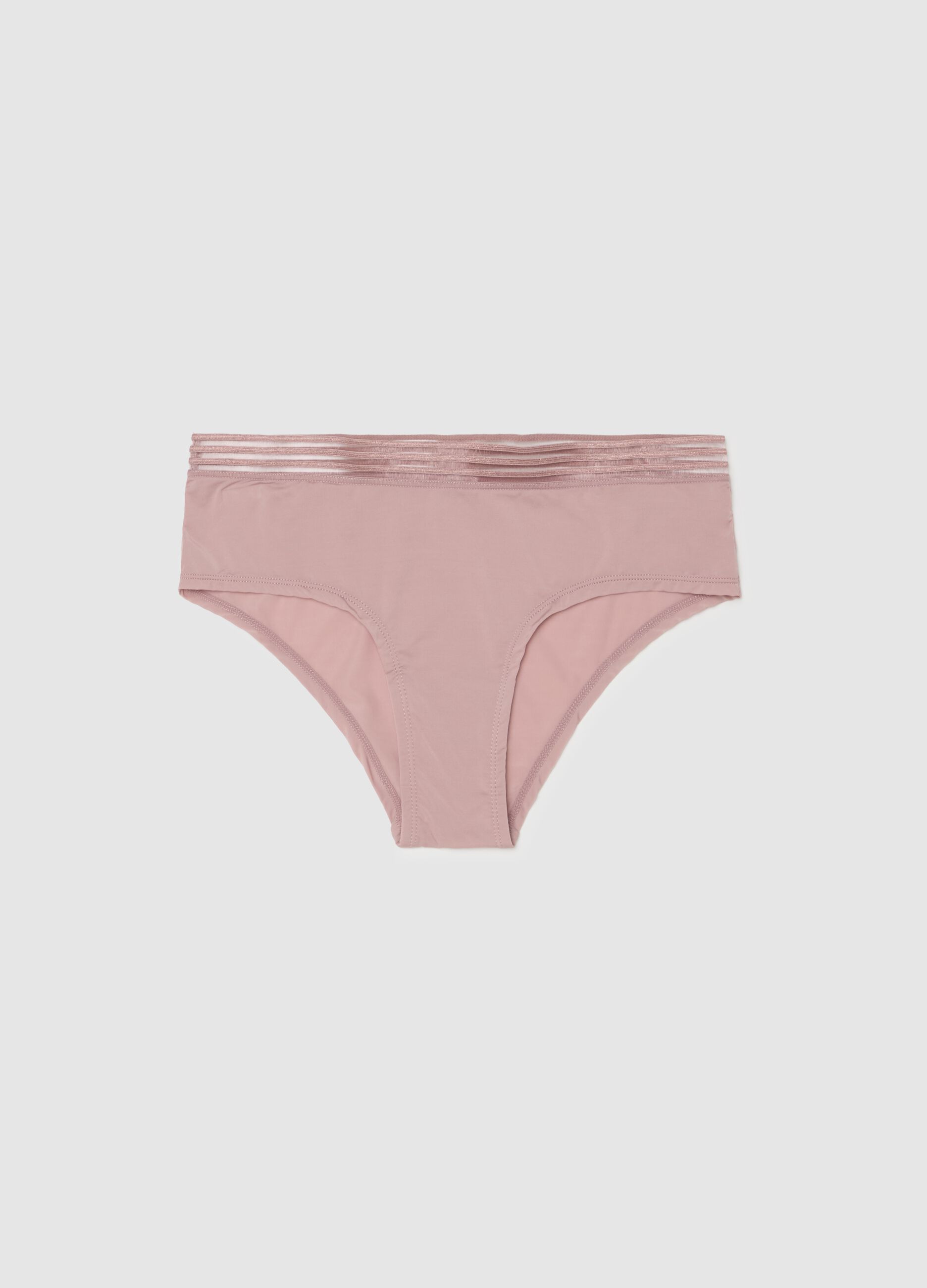 Culotte in microfibra con elastico rigato