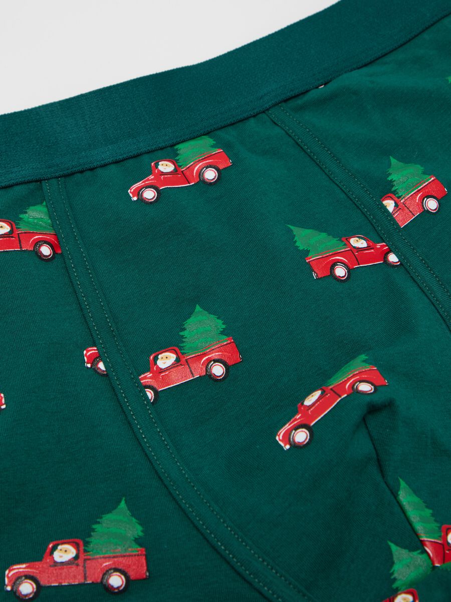 Stretch organic cotton boxer shorts with all-over print_5
