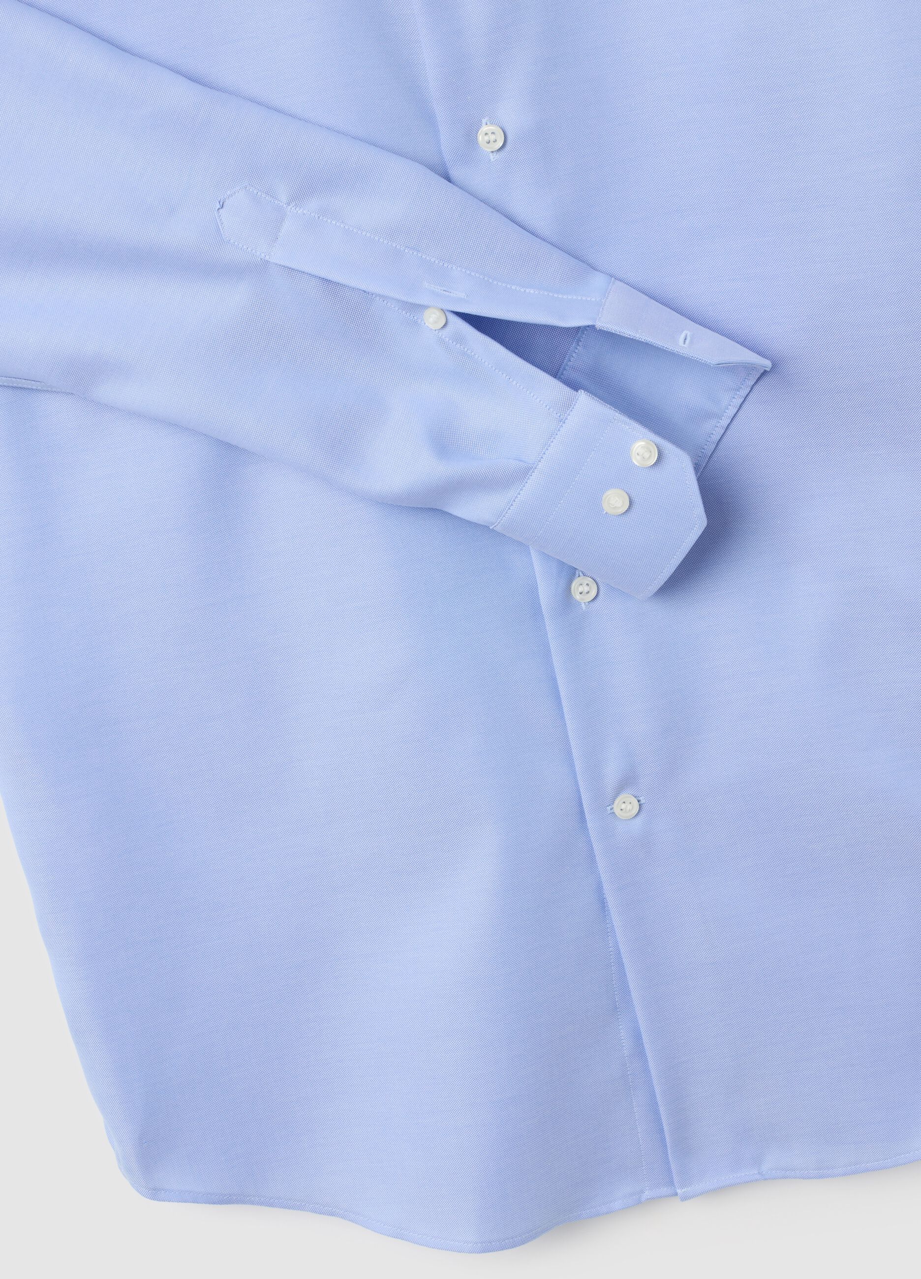 Regular fit azure pure cotton shirt