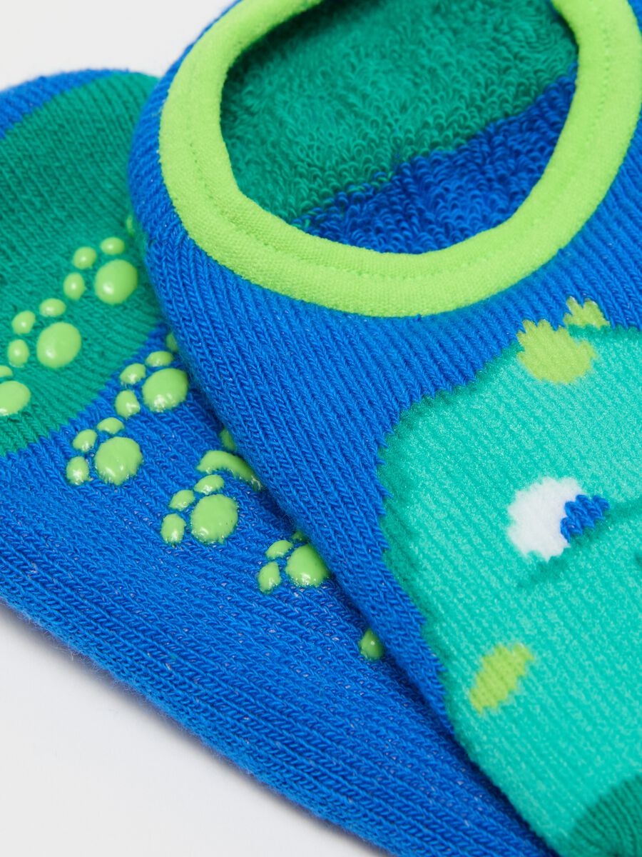 Slipper socks with dinosaur design_2