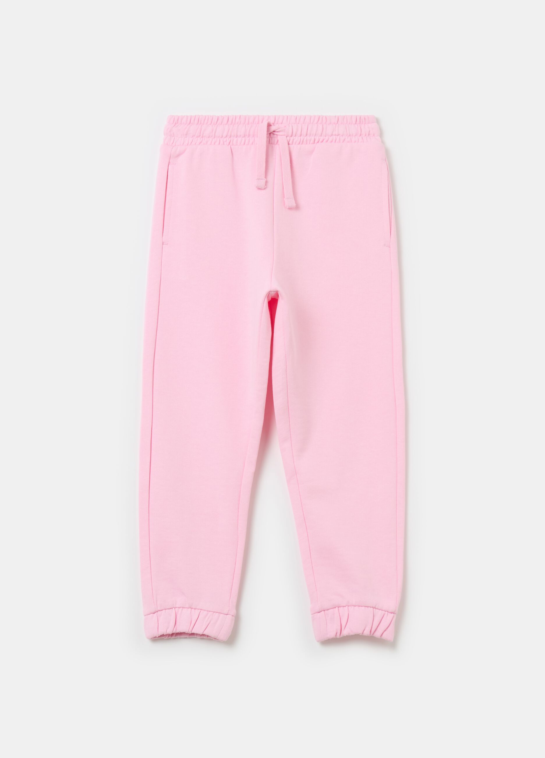 Fleece joggers with drawstring