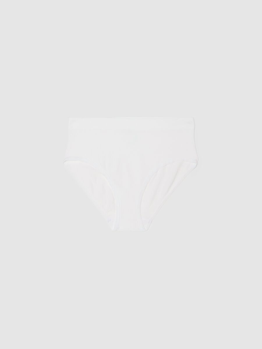 Slip elasticizzato bianco senza cuciture regular fit_4