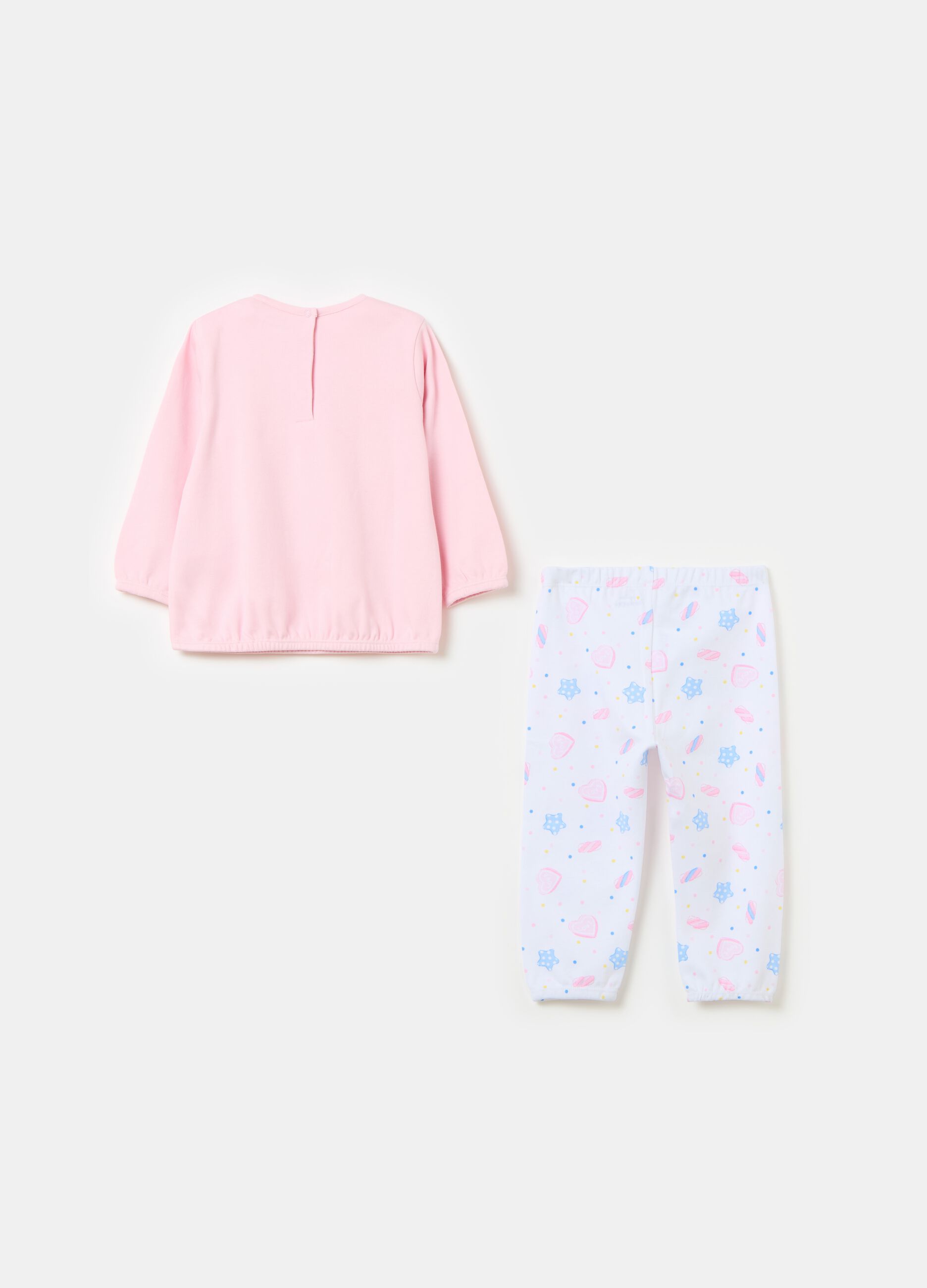 Organic cotton pyjamas with sweets print