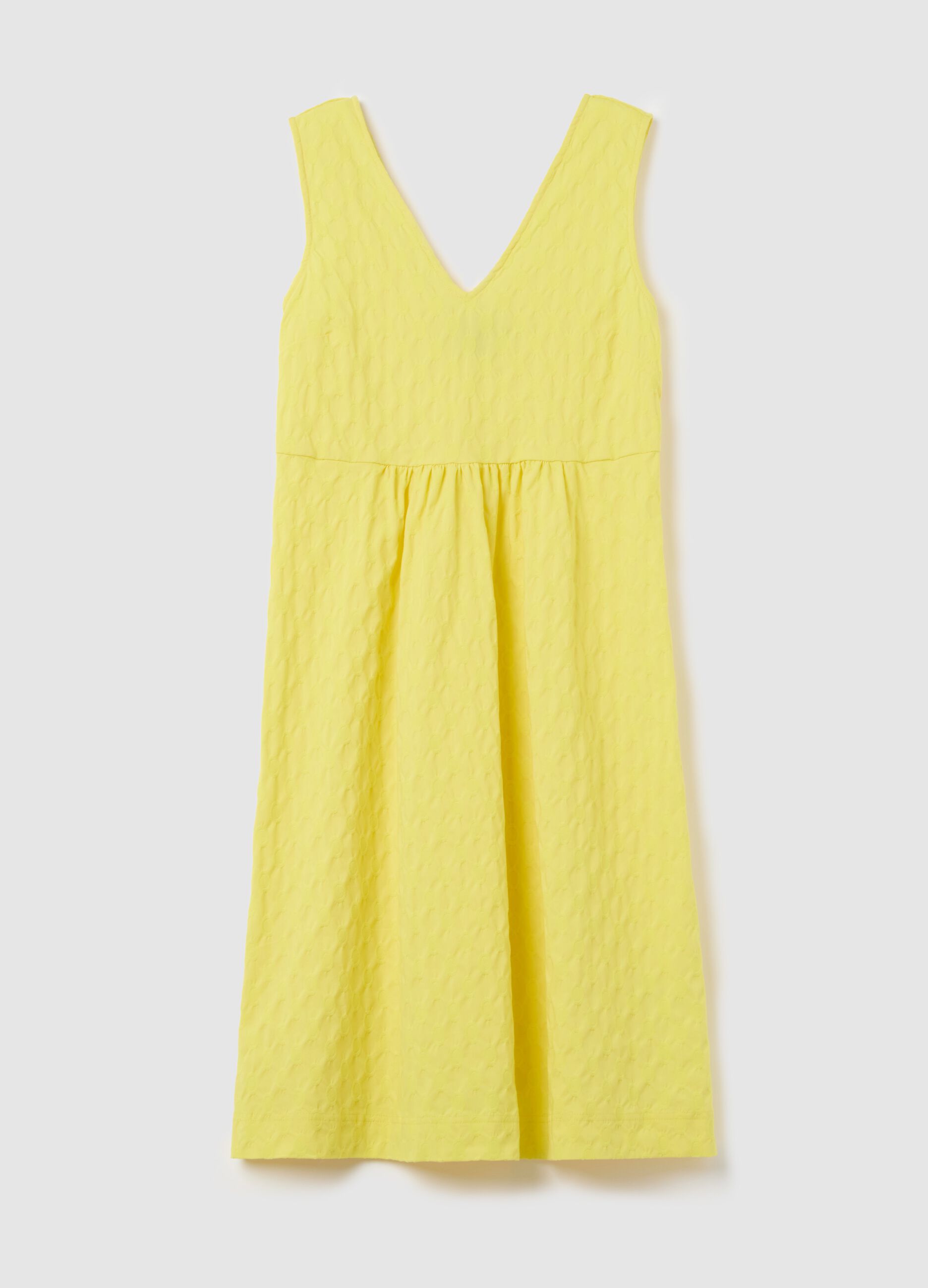 Short maternity dress with circles motif