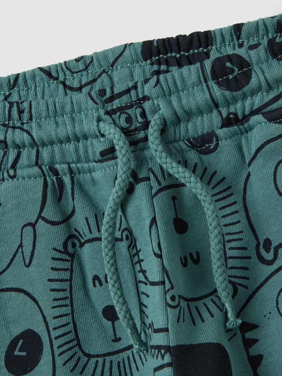 Children's Trousers in Pure Green Cotton_2