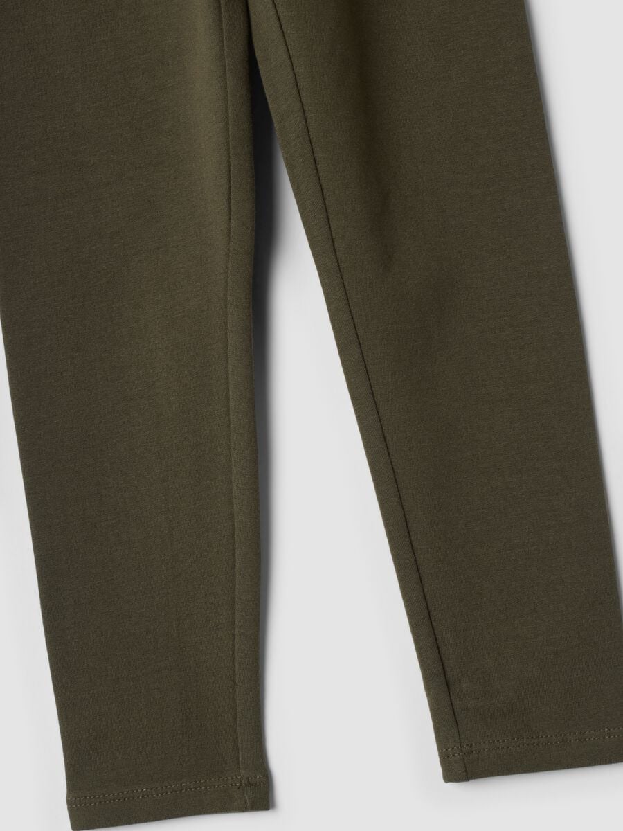 Leggings viola in cotone organico elasticizzato_3