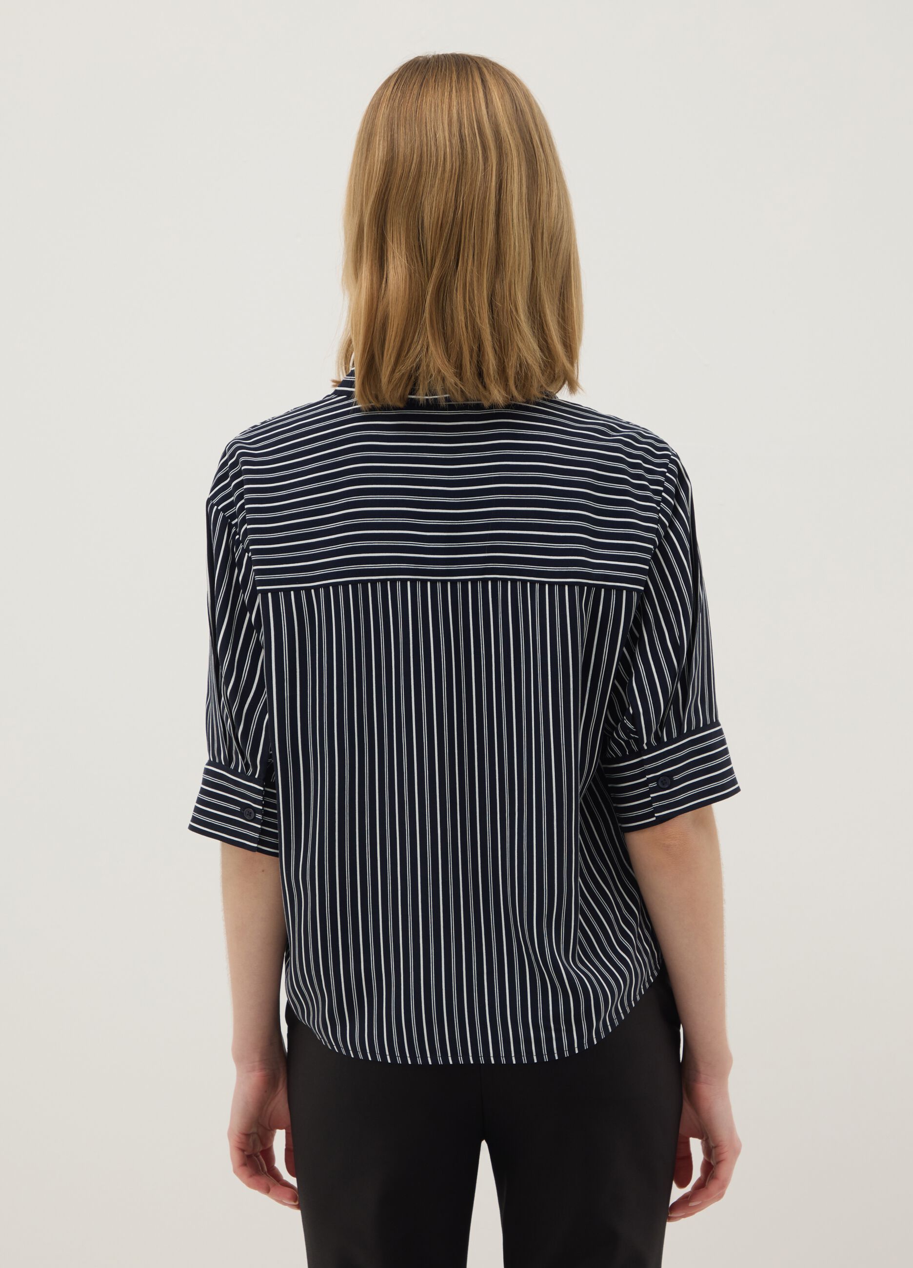 Regular Fit Multi-Colour Striped Pure Viscose Shirt