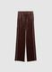 Brown velour regular fit trousers_4